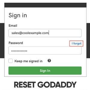 Reset your GoDaddy Password