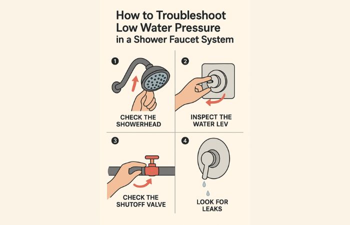 How to Troubleshoot Low Water Pressure in a Shower Faucet System